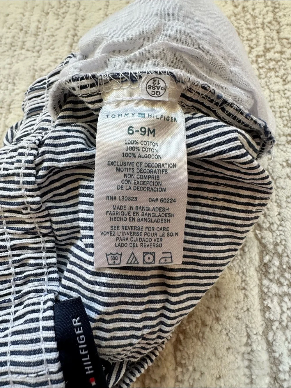 Tommy Hilfiger Striped Shorts 6-9mo TODDLER BABY